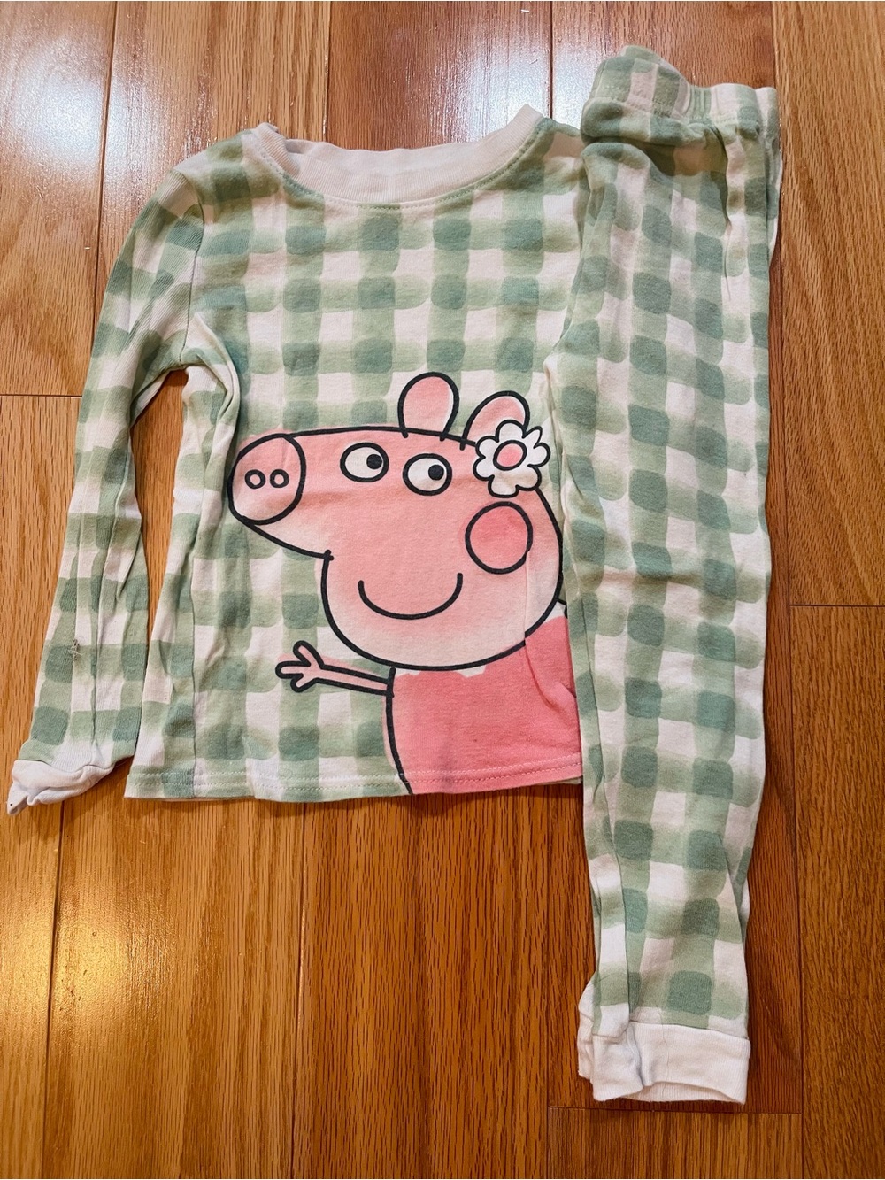 Peppa Pig Pajama Set - Peppa Green Gingham